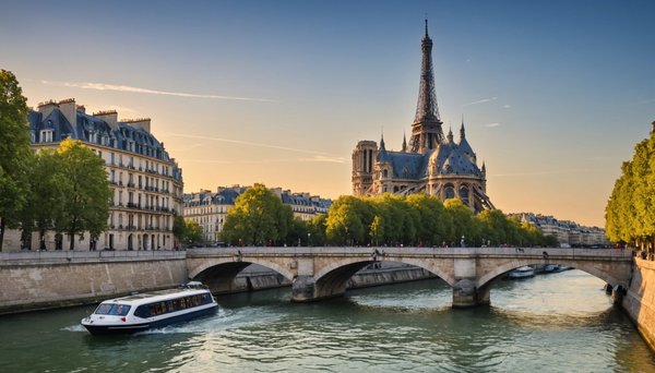 Visite de paris en bateau avec audioguide multilingue inclus : explorez la ville!